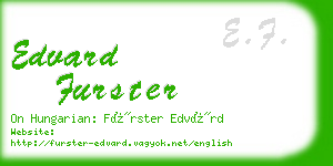 edvard furster business card
